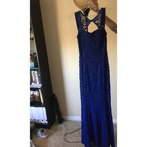 Royal blue prom dress